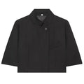 Hvid kort blazer med asymmetrisk snit