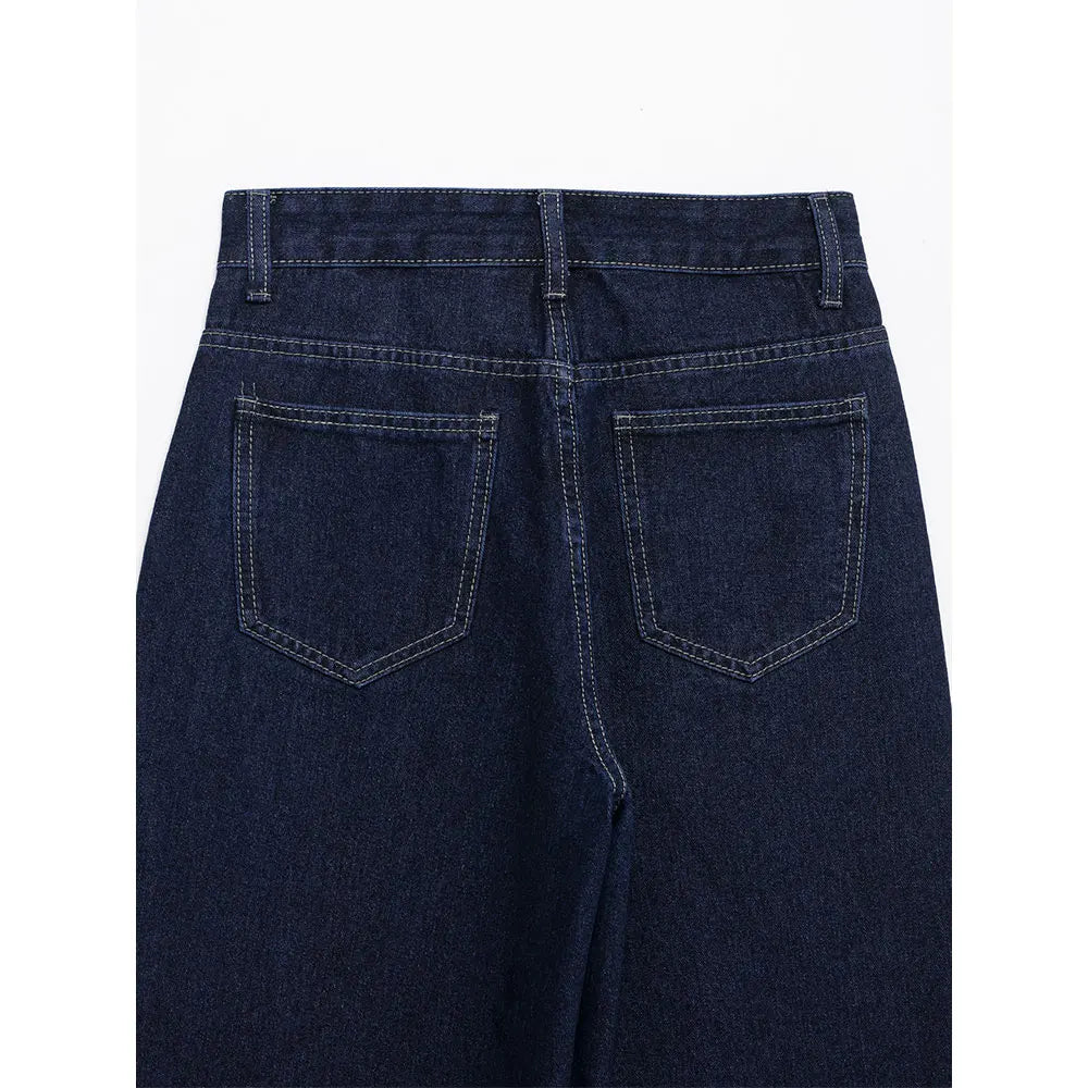 Denimsæt med Jakke med Bindebælte og Matchende Bukser
