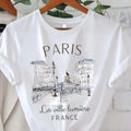 T-shirt med Paris-inspireret Print
