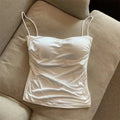 Stroptop med Plisseret Talje og Korsetinspireret Design