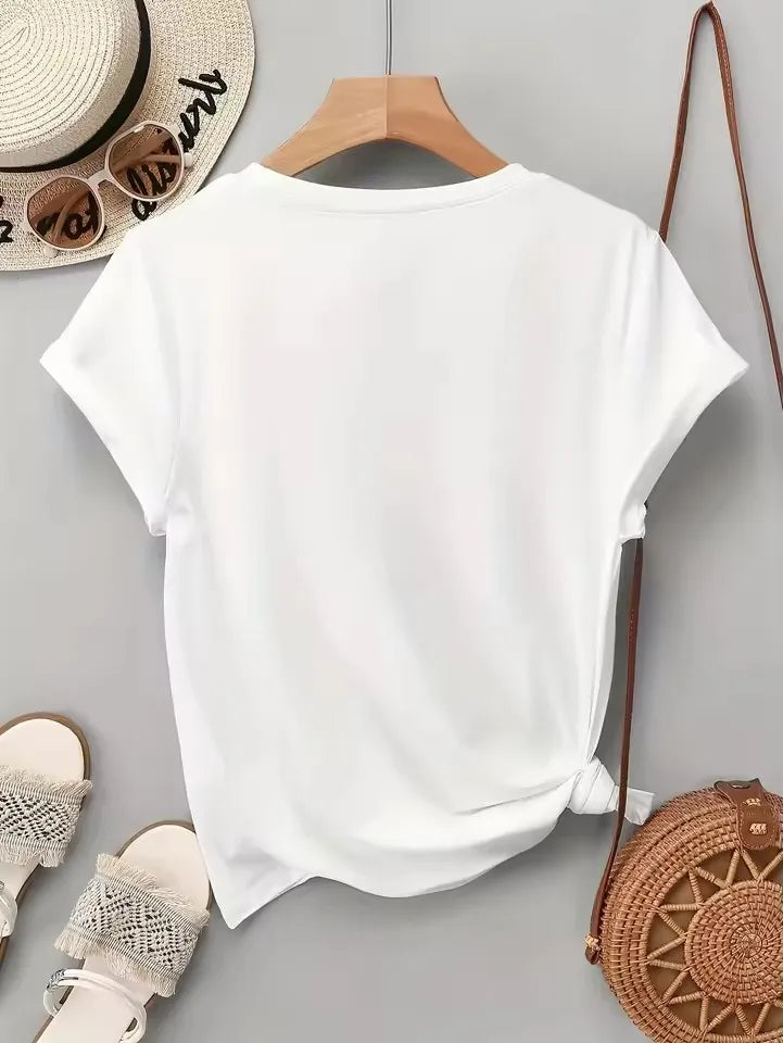 T-shirt med Paris-inspireret Print
