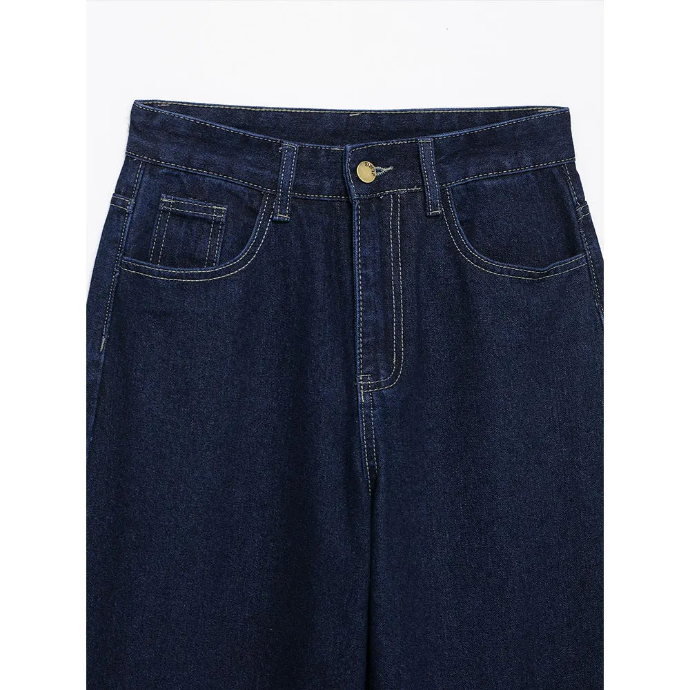 Denimsæt med Jakke med Bindebælte og Matchende Bukser